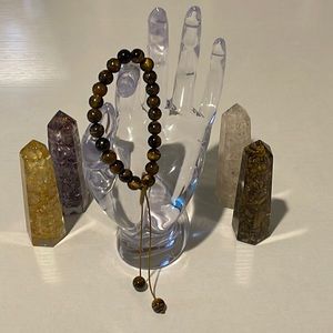 Women’s Healing Rose Quartz Crystal Natural Stone Gemstone Bead Bracelet